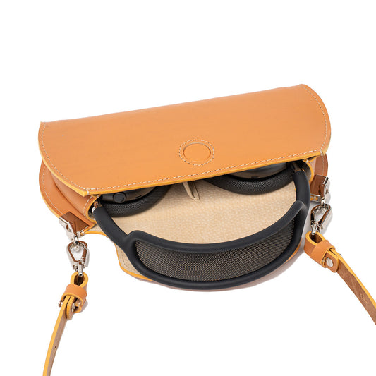 Leather Case for AirPods Max (Light Orange / top-grain)-1